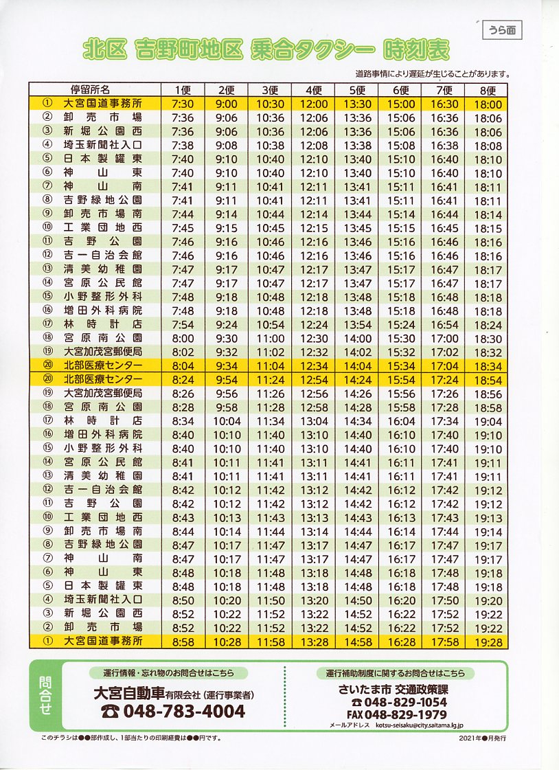 乗り合いタクシー